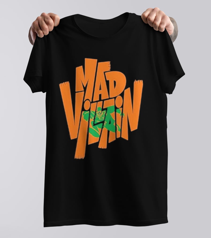 Mf Doom All Caps Madvillain Green Mask Mad Dash Villain T-Shirt