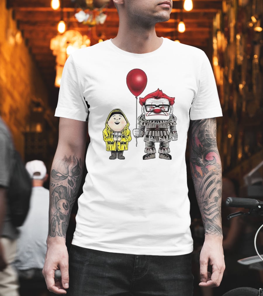 Pennywise Carl Fredricksen Russell Halloween Balloon Duo T-Shirt