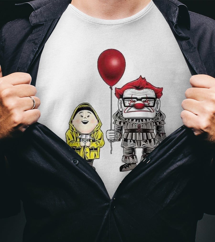 Pennywise Carl Fredricksen Russell Halloween Balloon Duo T-Shirt