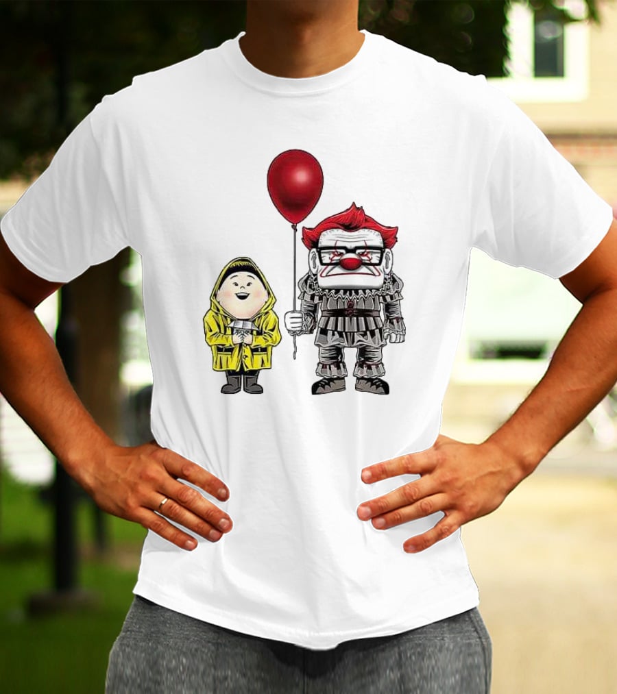 Pennywise Carl Fredricksen Russell Halloween Balloon Duo T-Shirt