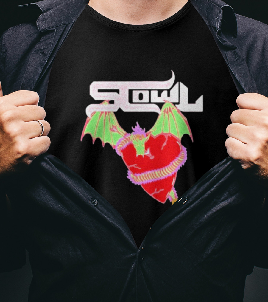 Scowl Dragon Heart Wings T-Shirt