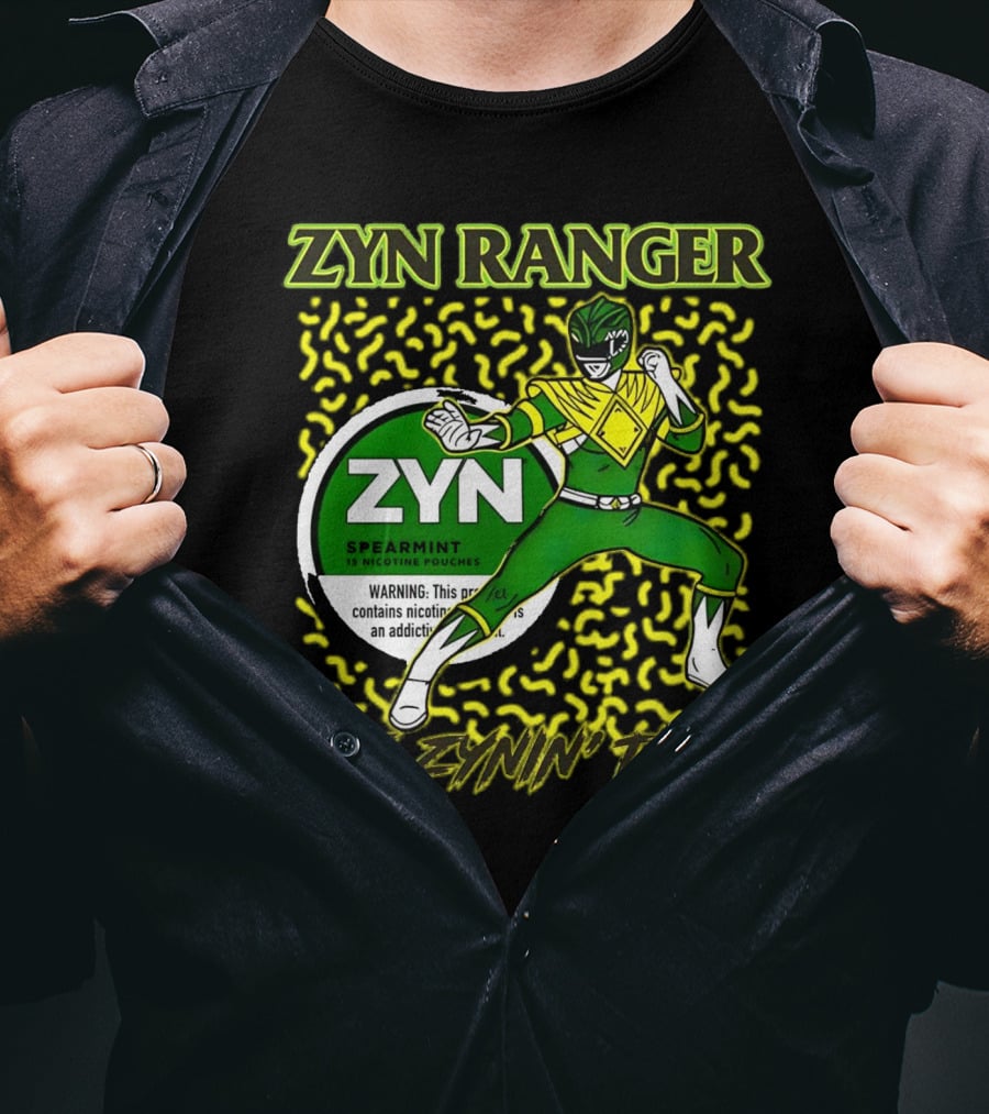 Zyn Ranger Spearmint It's Zynin' Time Heroic Pose T-Shirt