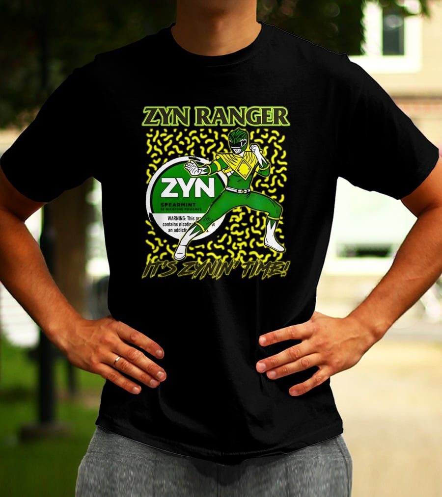 Zyn Ranger Spearmint It's Zynin' Time Heroic Pose T-Shirt