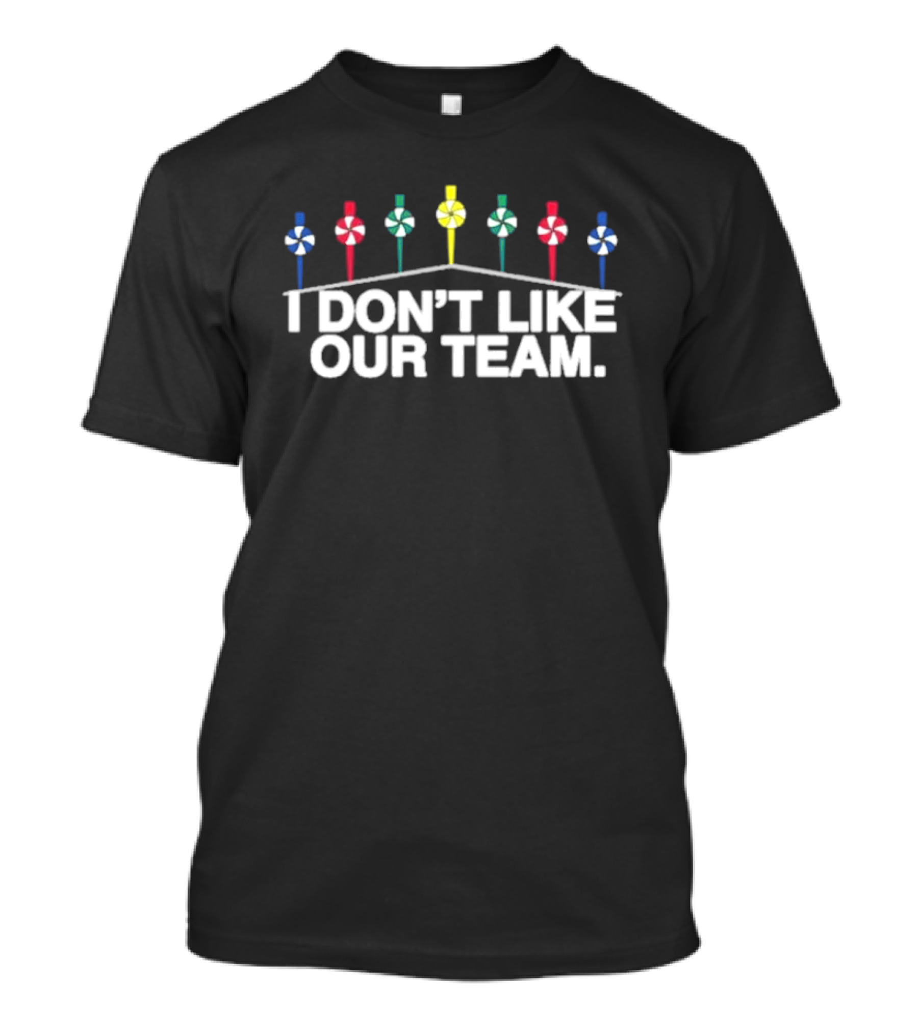 I Don’t Like Our Team Foosball Iconic Symbols T-Shirt