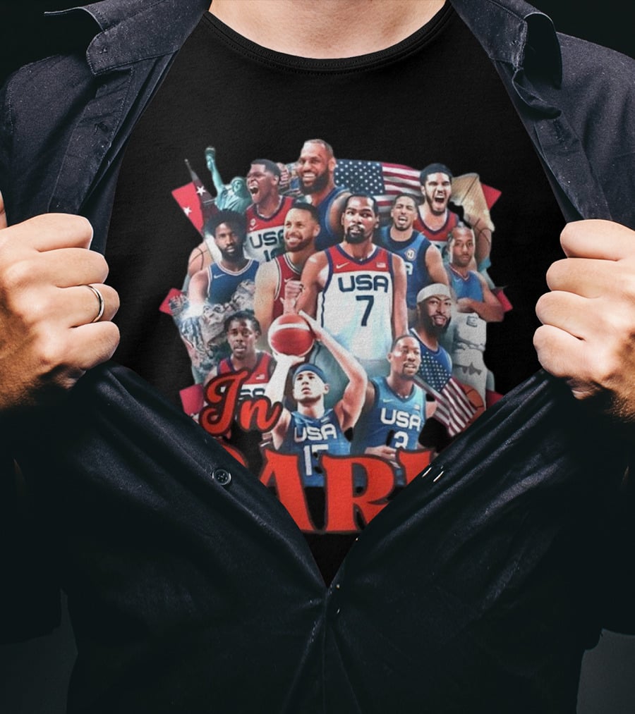 Team USA Basketball Legends In Paris T-Shirt