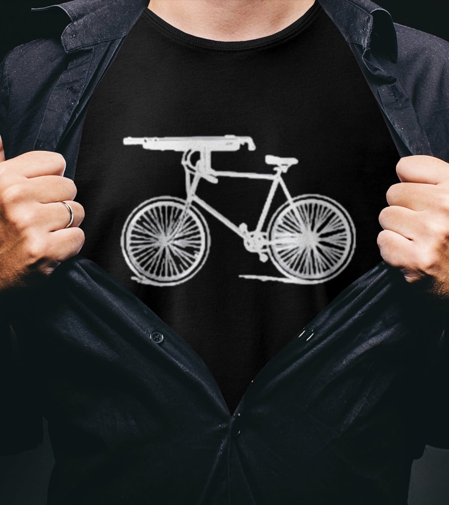 Instantdistractions Bicycle Machine Gun Safety T-Shirt