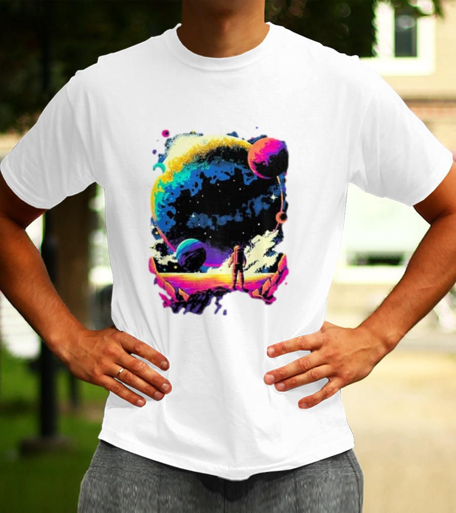 Into The AM Infinity Explorer Astronaut Planetary Adventure T-Shirt