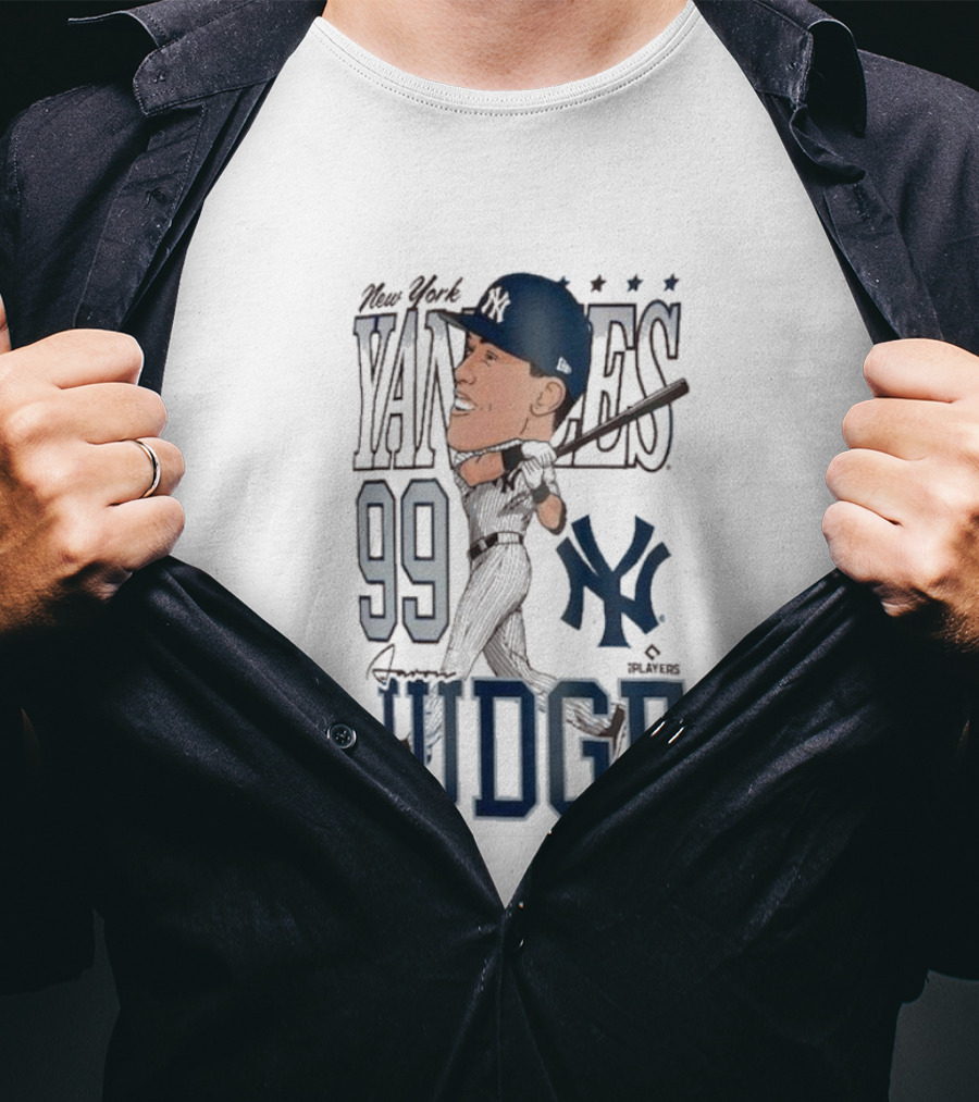 New York Yankees 99 Aaron Judge Caricature New Era T-Shirt