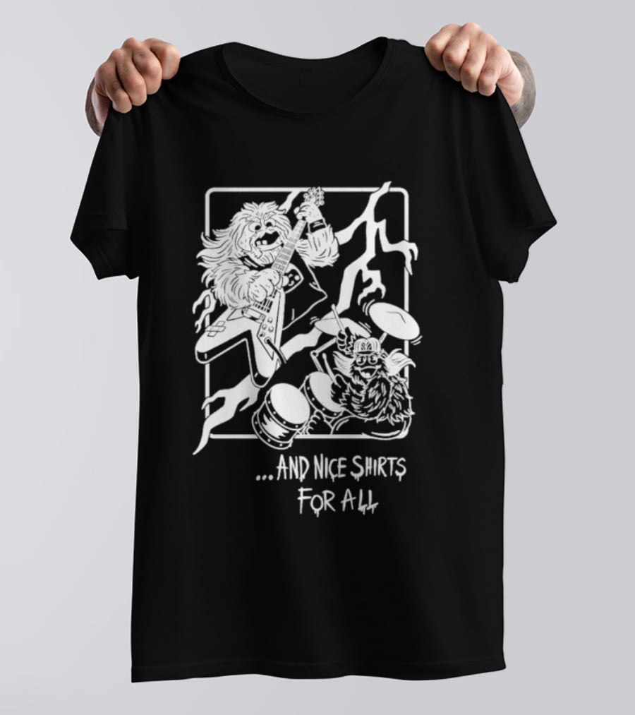 And Nice Shirts For All Music Band Monsters Playing Guitar And Drums T-Shirt