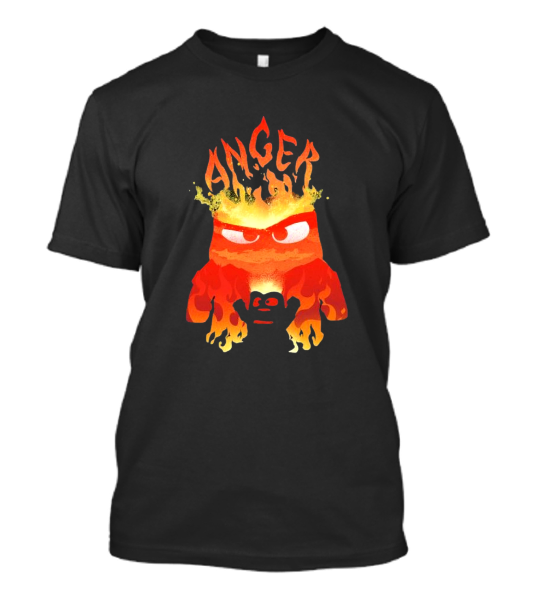 Anger Fire Inside Out Movie Character With Flaming T-Shirt