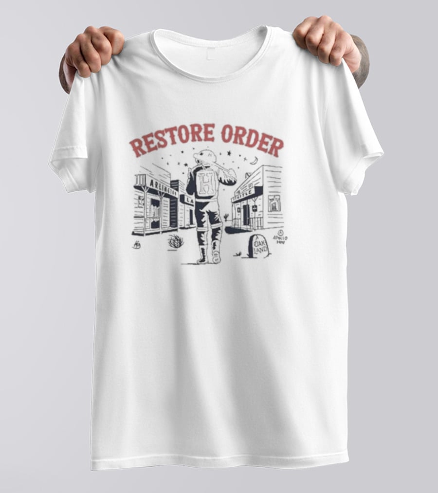 Restore Order Lunar Streetscape Astronaut T-Shirt