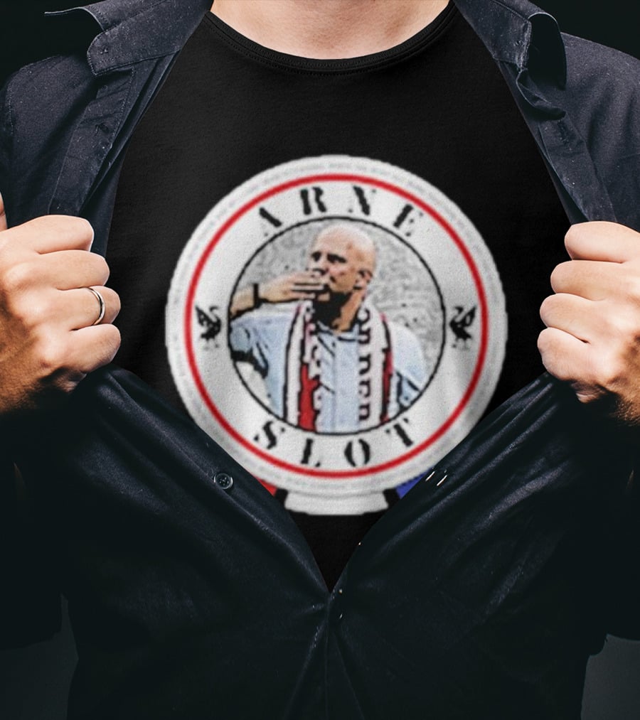 Arne Slot He’s Taken Over Power Iconic Circle Design With Soccer Fan T-Shirt