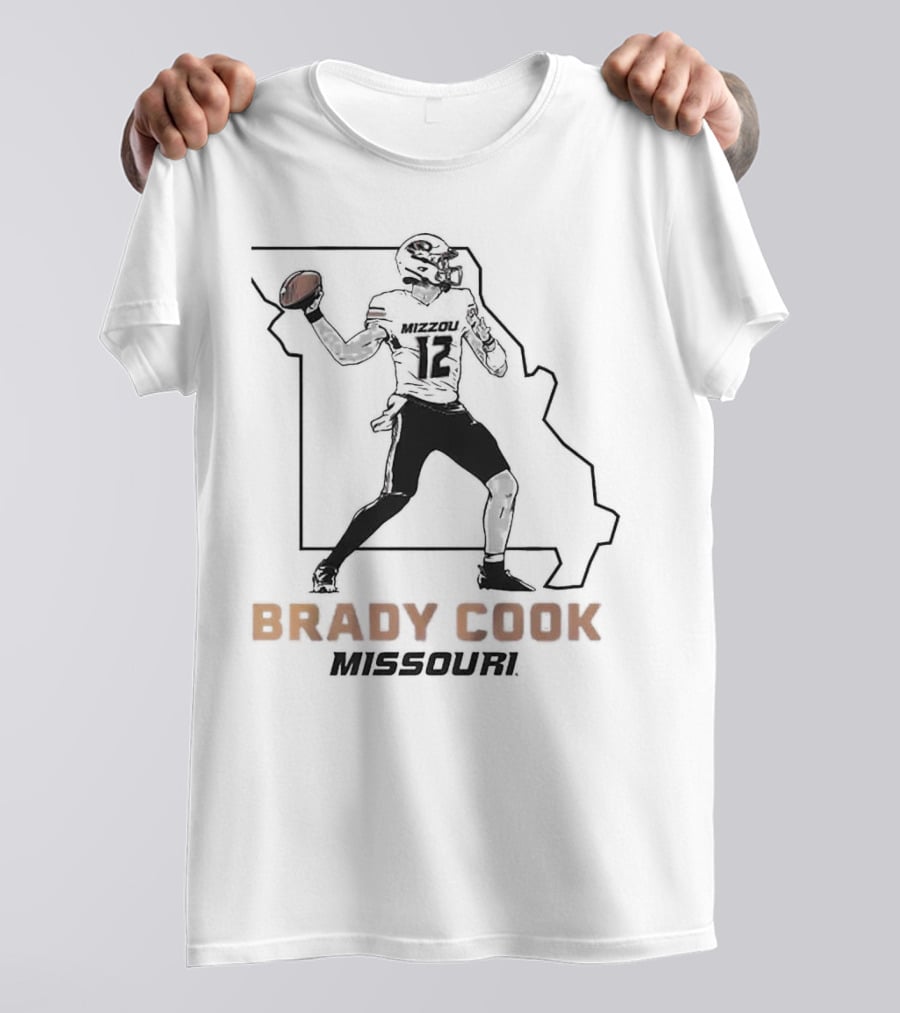 Brady Cook Mizzou Football Missouri State Pose T-Shirt