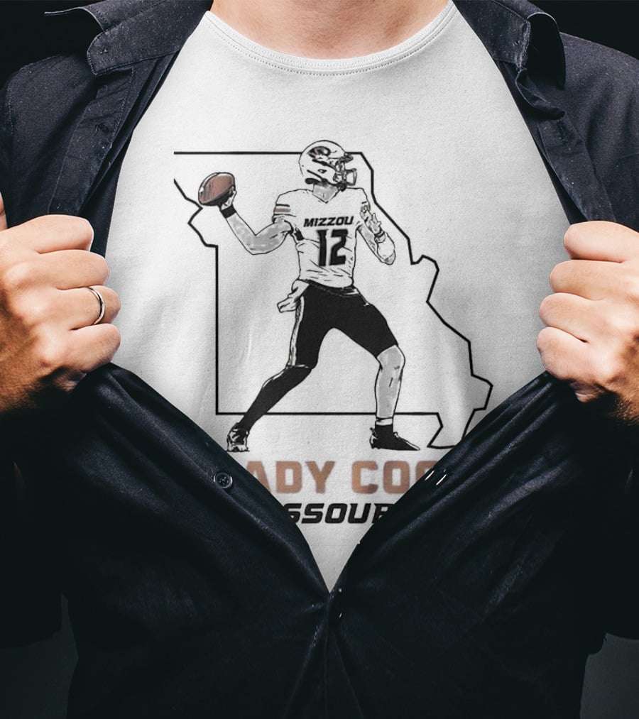Brady Cook Mizzou Football Missouri State Pose T-Shirt