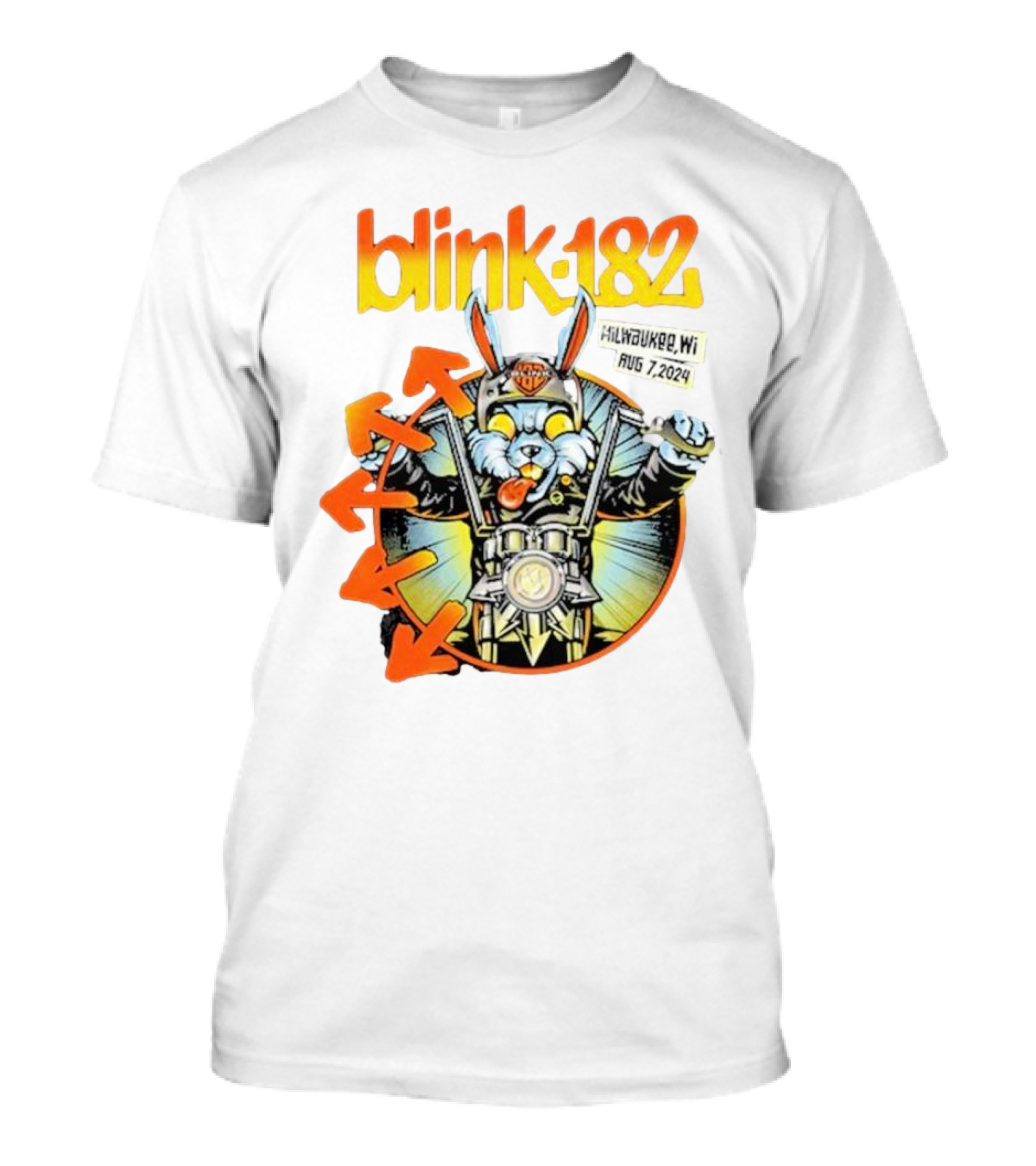 Blink-182 Concert Rabbit Milwaukee WI August 7 T-Shirt
