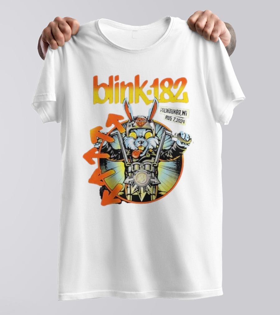 Blink-182 Concert Rabbit Milwaukee WI August 7 T-Shirt