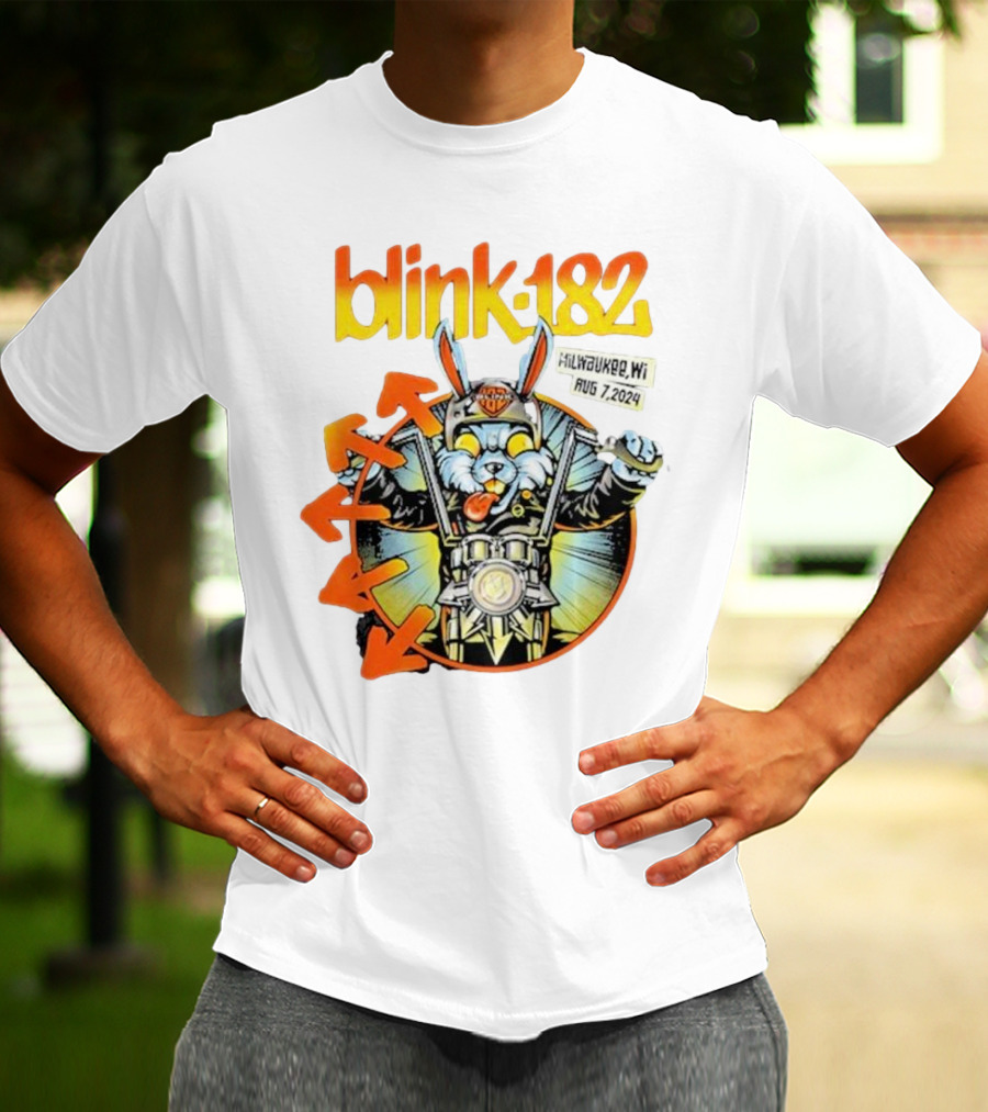 Blink-182 Concert Rabbit Milwaukee WI August 7 T-Shirt