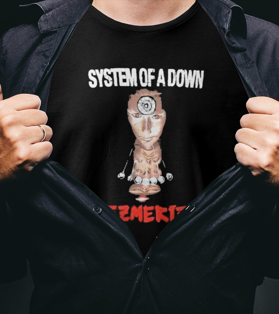 System Of A Down Mezmerize Album Artwork Puppet Face T-Shirt