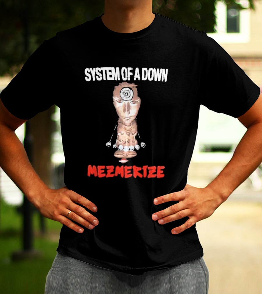 System Of A Down Mezmerize Album Artwork Puppet Face T-Shirt