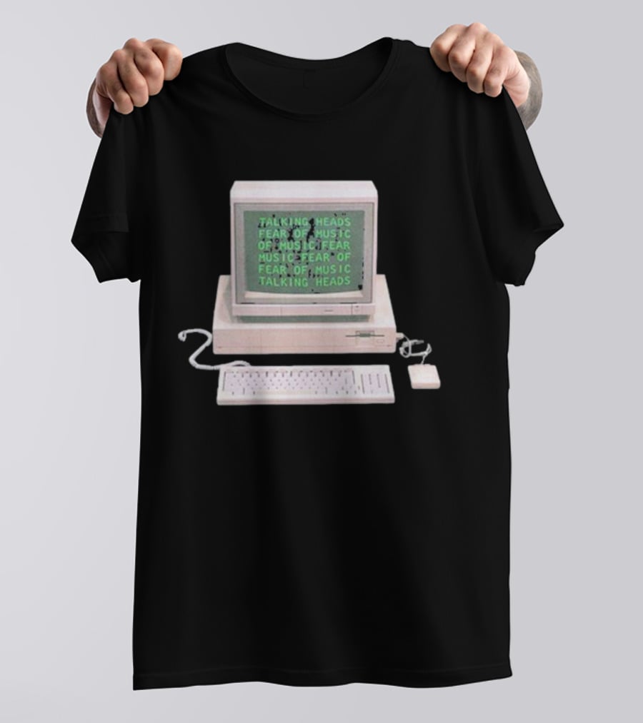 Talking Heads Fear Of Music Retro Computer Screen Display T-Shirt