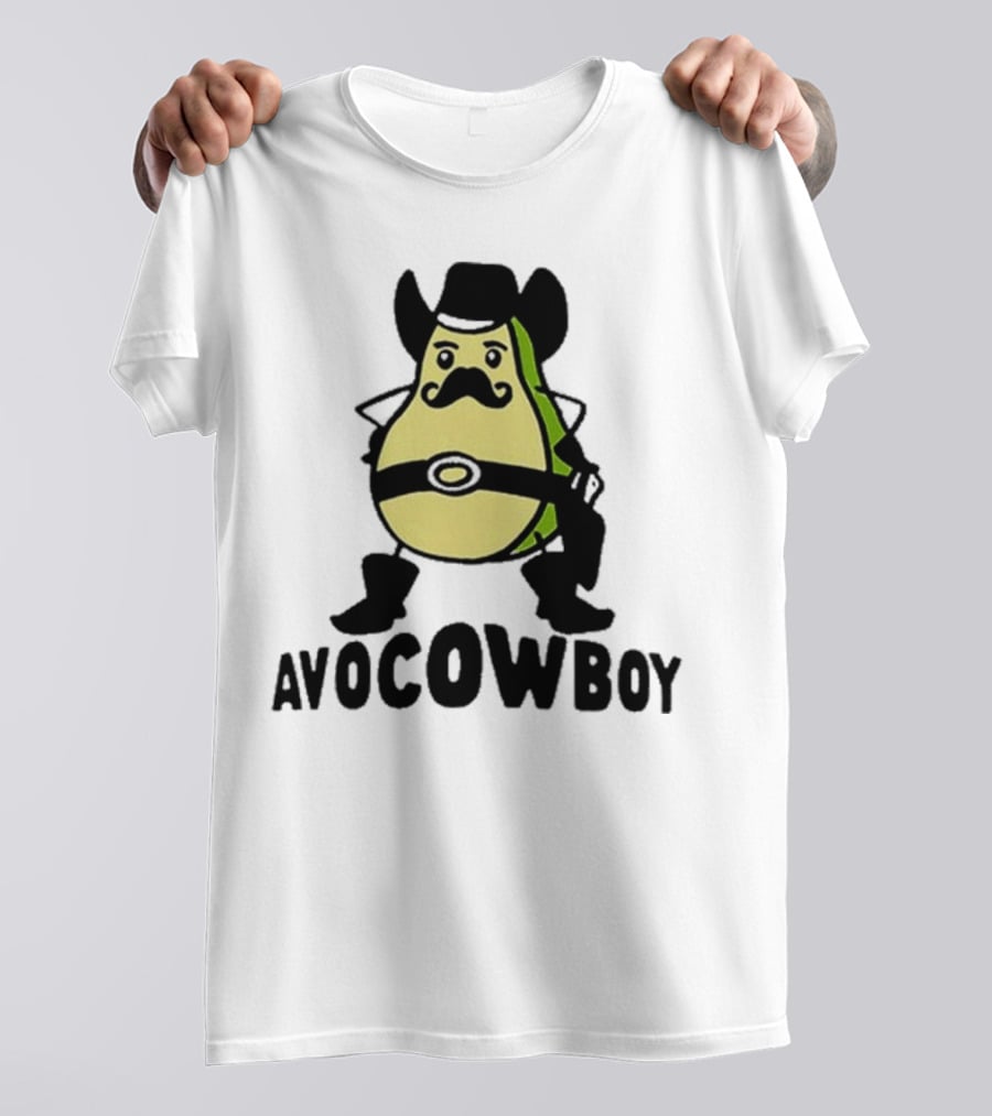 Got Funny Avocowboy Western Cartoon Avocado Character T-Shirt