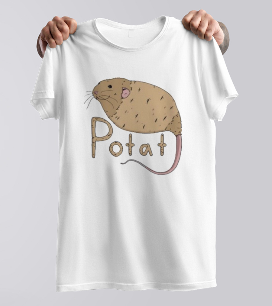 Grumpy Rat Potat Character Image T-Shirt