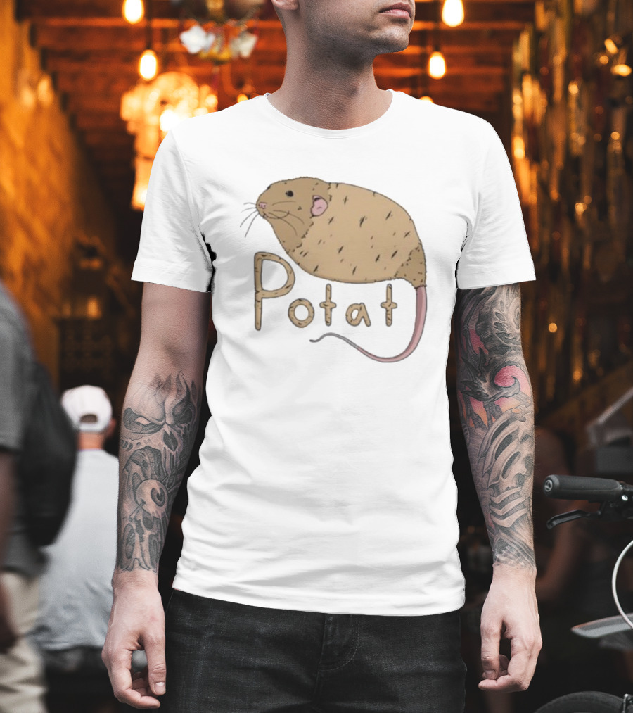 Grumpy Rat Potat Character Image T-Shirt