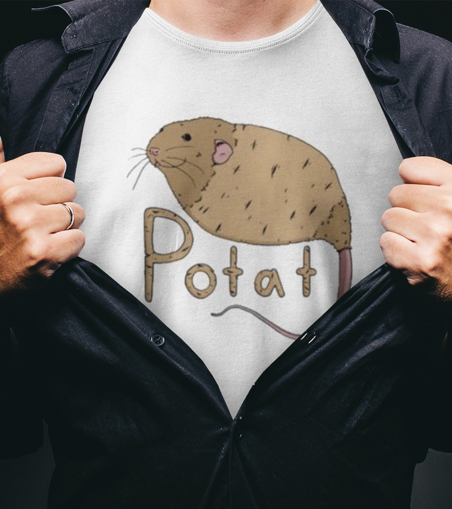 Grumpy Rat Potat Character Image T-Shirt
