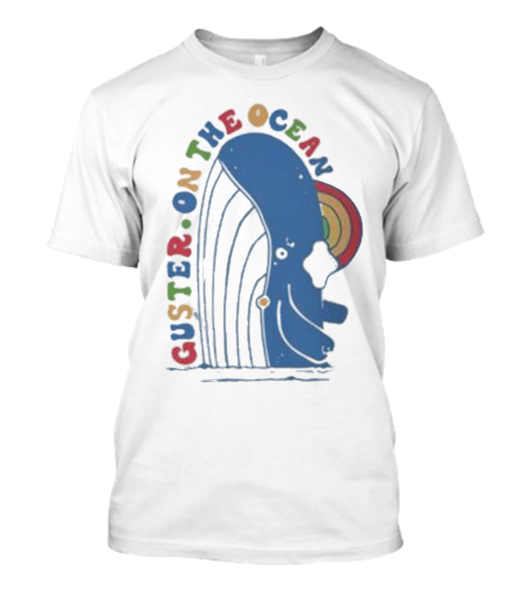 Guster On The Ocean Whale Rainbow T-Shirt