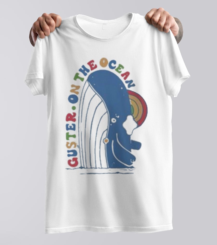 Guster On The Ocean Whale Rainbow T-Shirt