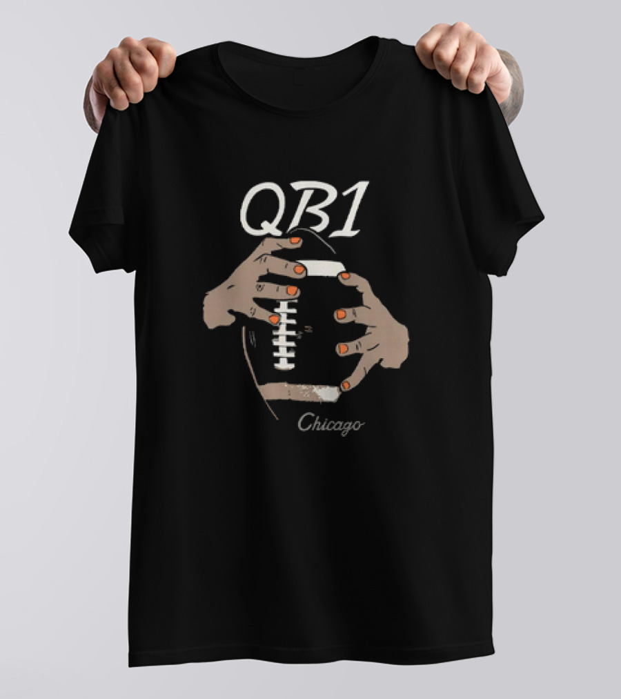 QB1 Chicago Football Hands T-Shirt