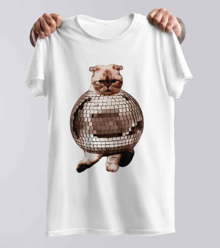 Taylor Swift Mirrorball Disco Cat T-Shirt