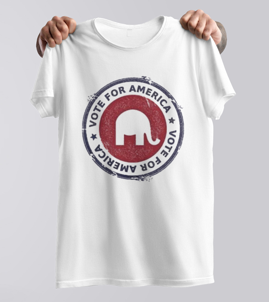 Vote For America Elephant Symbol Double-Circle T-Shirt