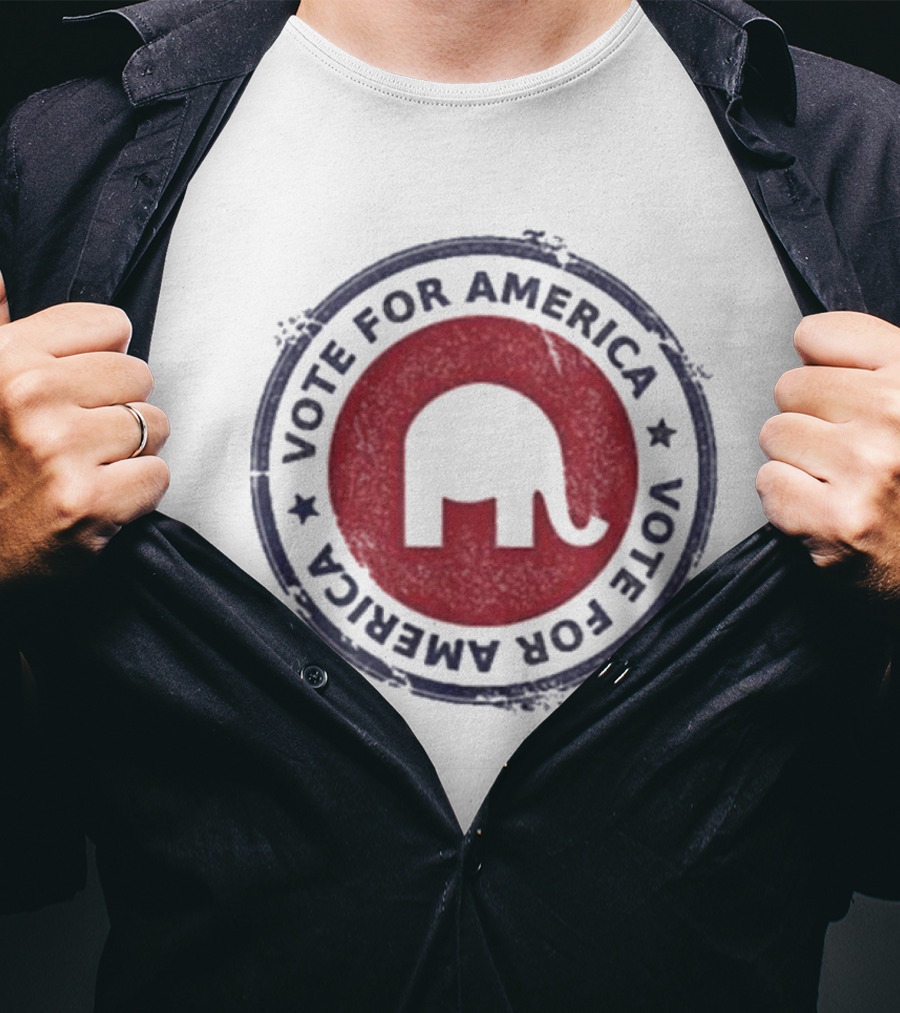 Vote For America Elephant Symbol Double-Circle T-Shirt