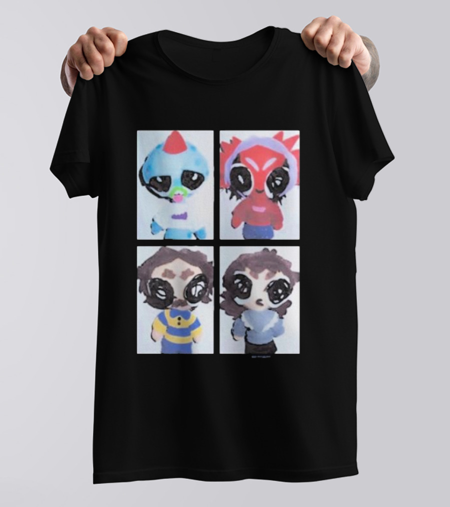 Emergency Intercom Plushies Cute Character Quartet T-Shirt