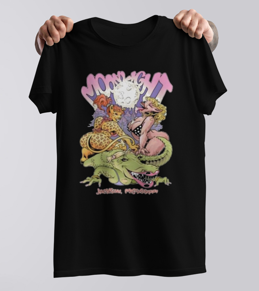 Moonlight Jackson Mississippi Eric Kostiuk Williams Reptile And Animal Party Scene T-Shirt