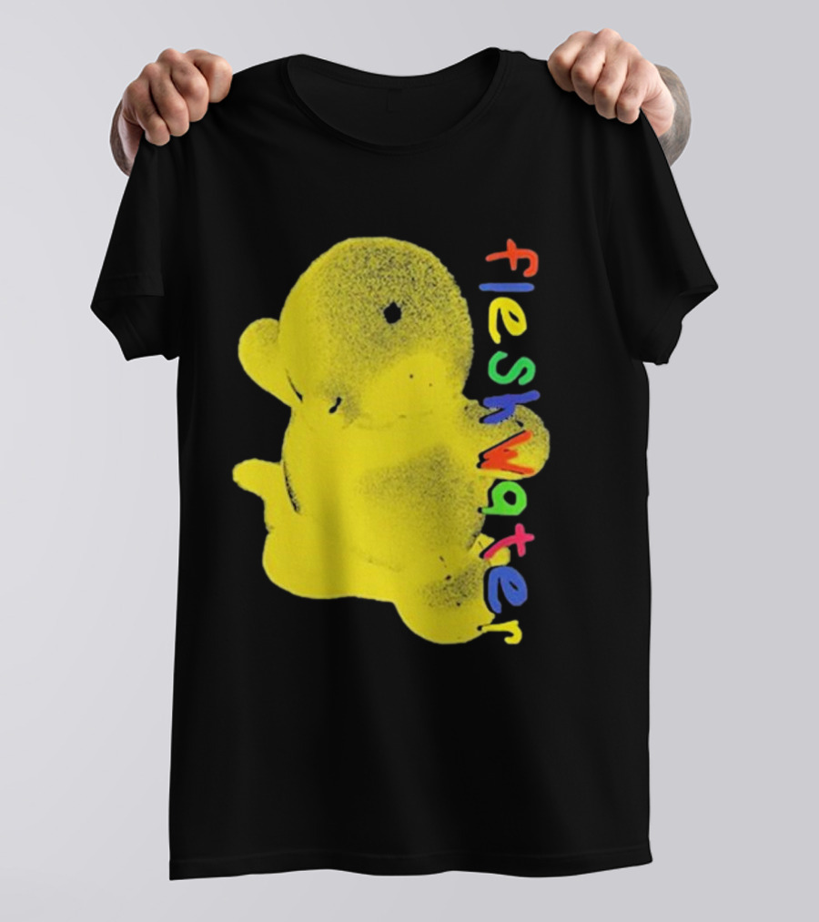 Fleshwater Colorful Text Yellow Ducky T-Shirt