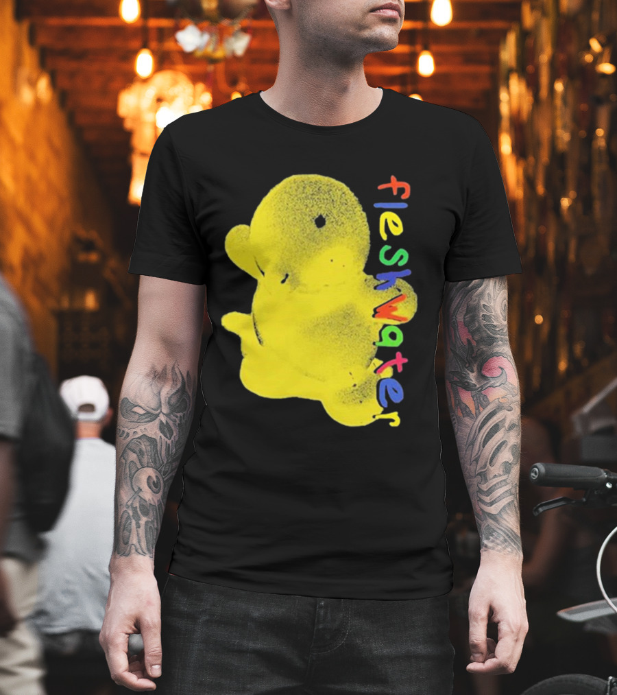 Fleshwater Colorful Text Yellow Ducky T-Shirt