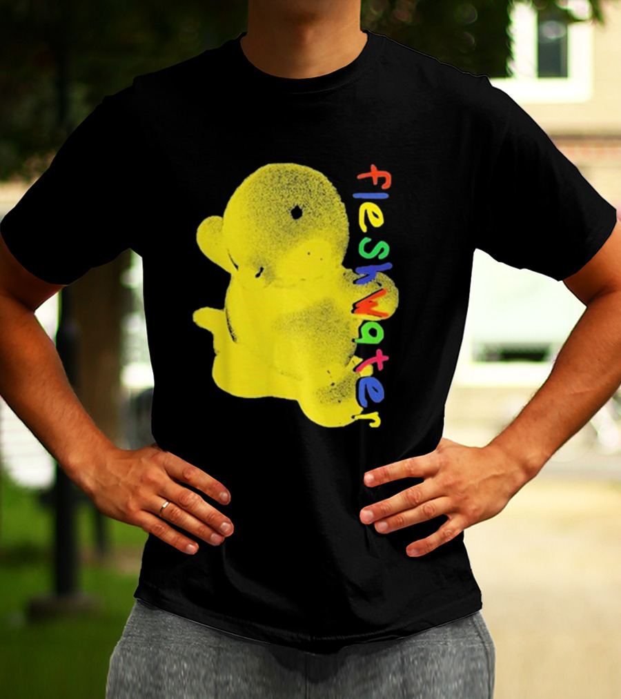 Fleshwater Colorful Text Yellow Ducky T-Shirt