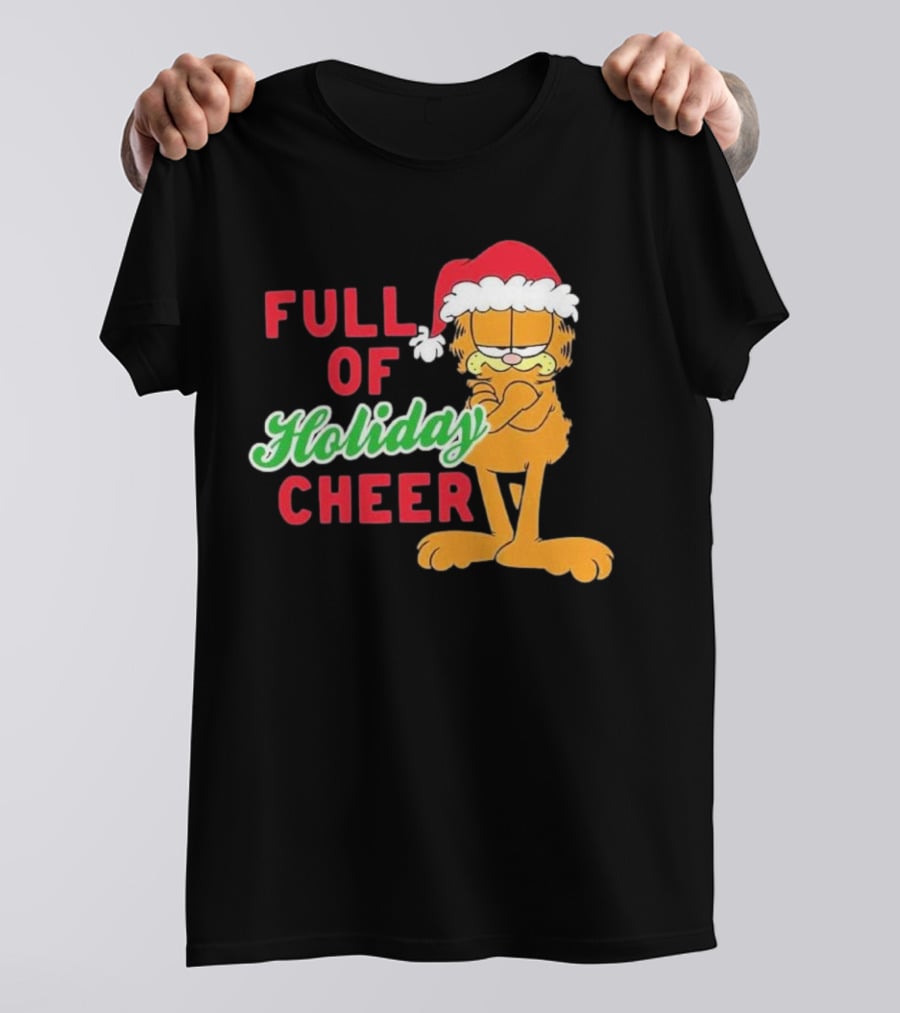 Garfield Full Of Holiday Cheer Ripple Junction T-Shirt