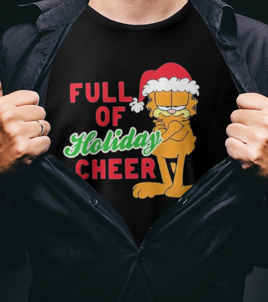 Garfield Full Of Holiday Cheer Ripple Junction T-Shirt