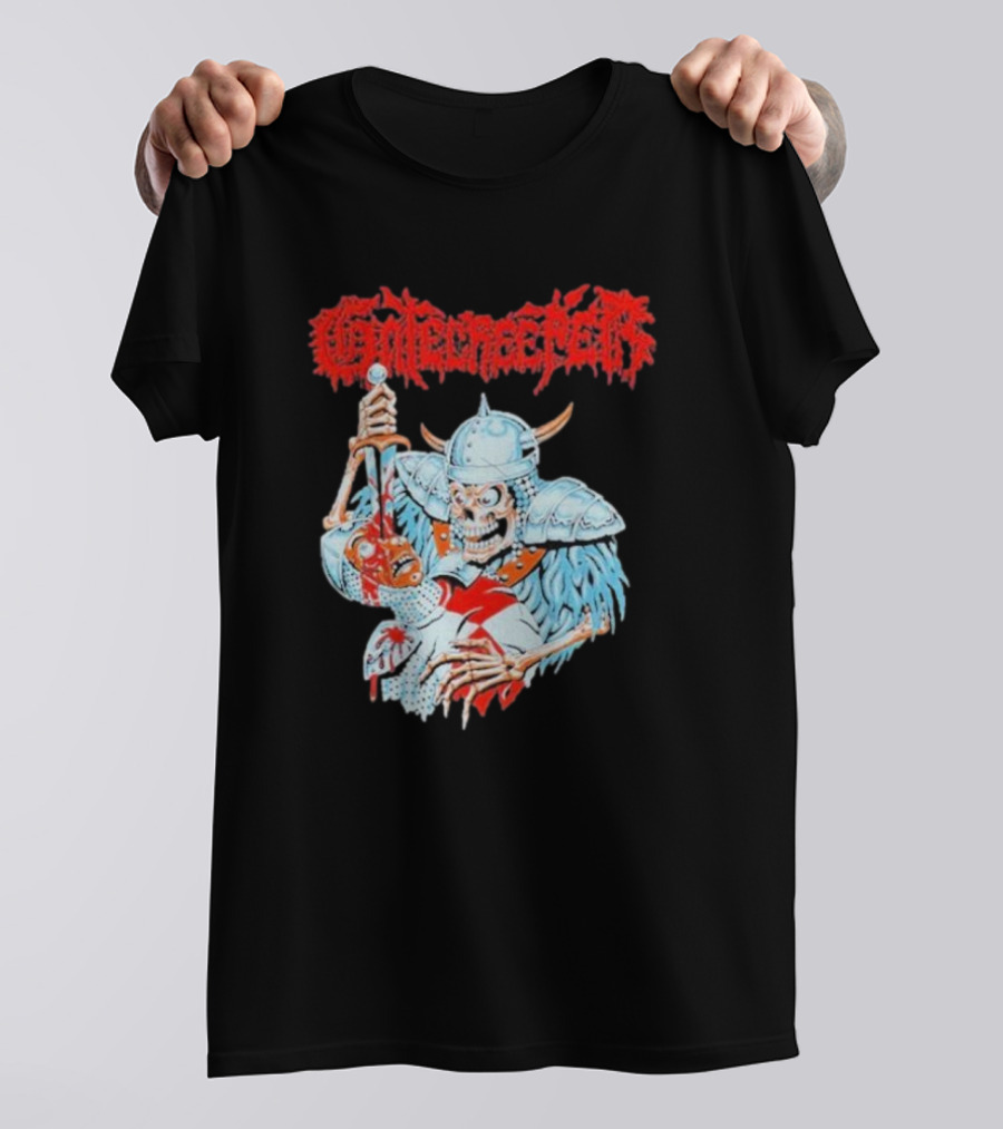 Gatecreeper Skeleton Warrior Stabbing T-Shirt