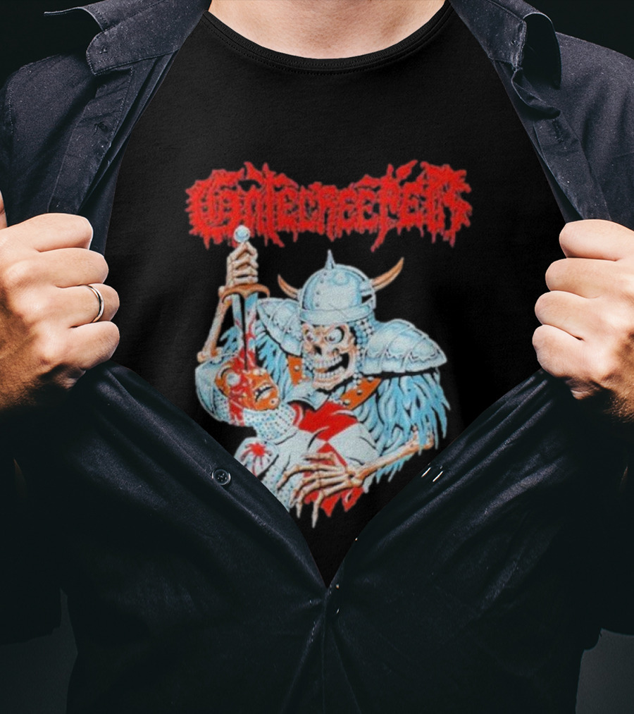 Gatecreeper Skeleton Warrior Stabbing T-Shirt