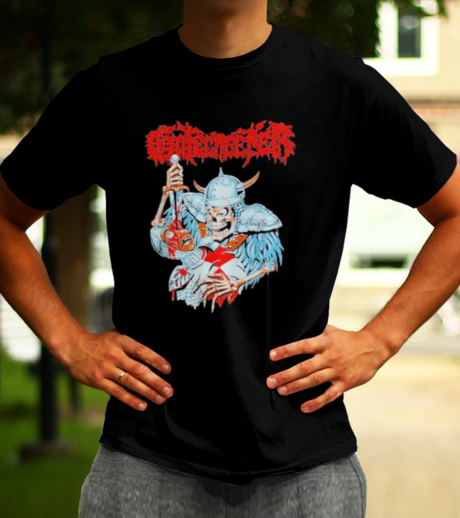 Gatecreeper Skeleton Warrior Stabbing T-Shirt
