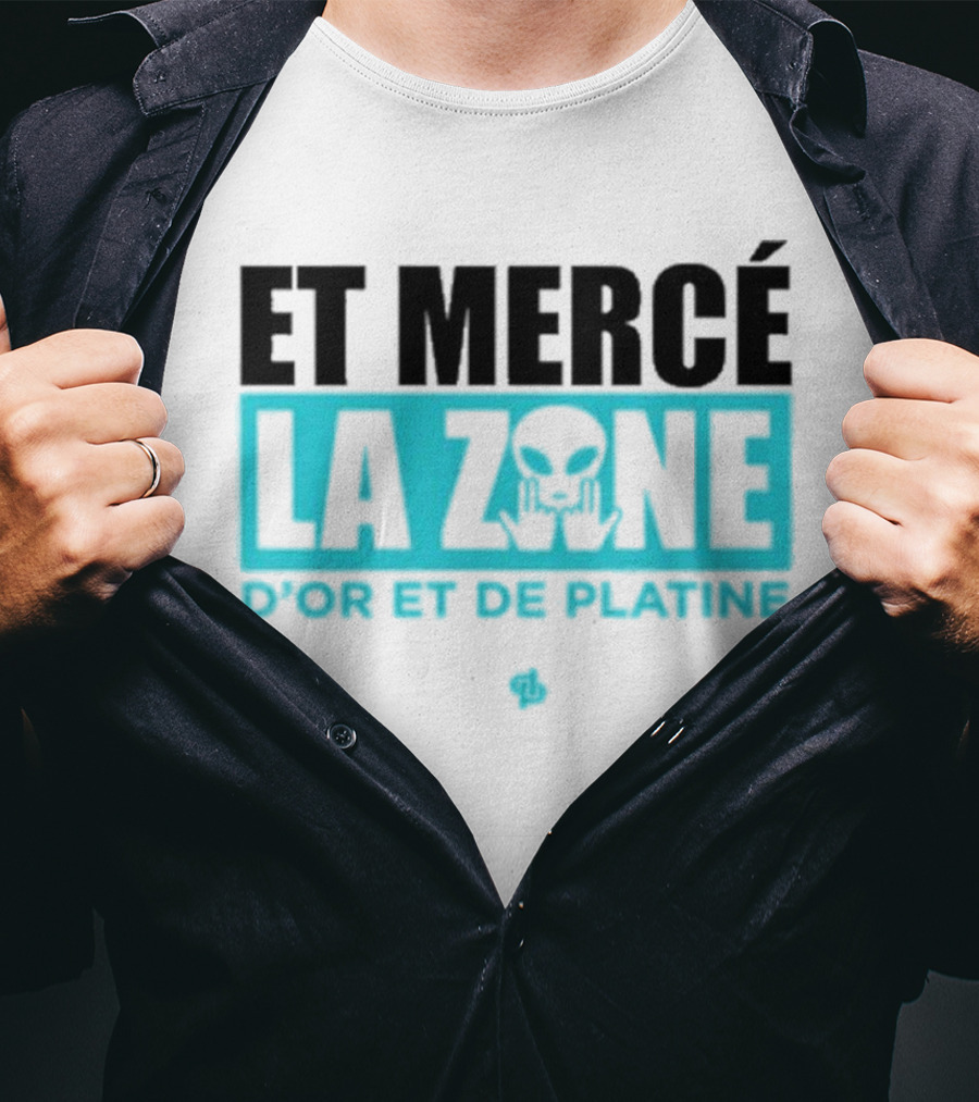 Et Mercé La Zone D'or Et De Platine Alien T-Shirt