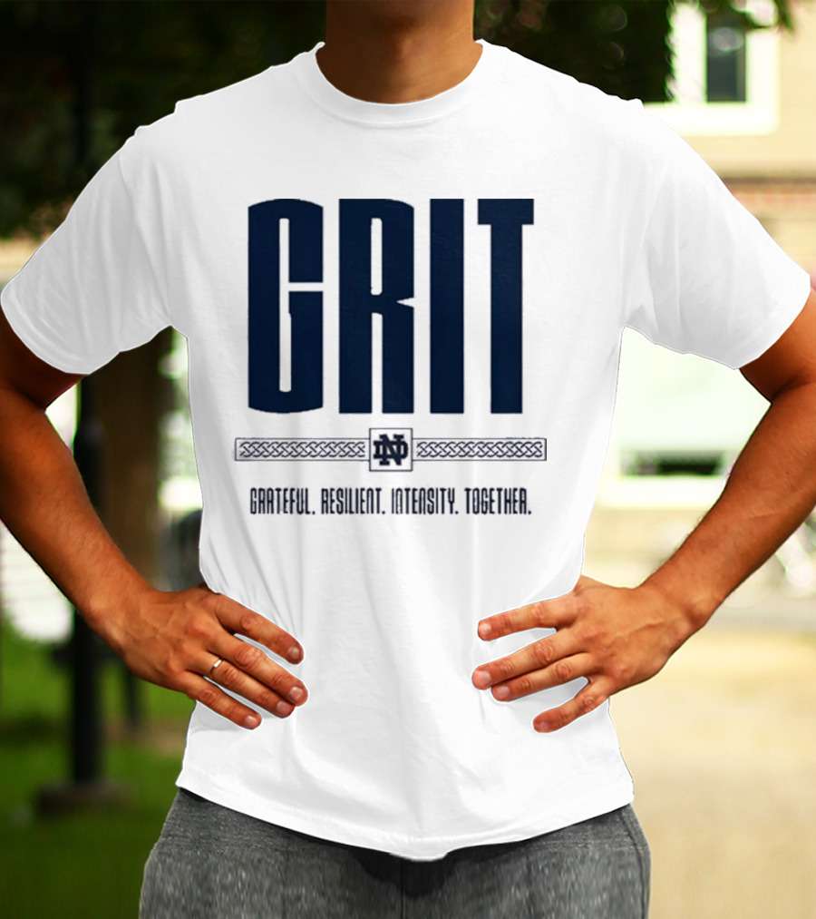 Marcus Freeman Grit Grateful Resilient Intensity Together Notre Dame Football T-Shirt
