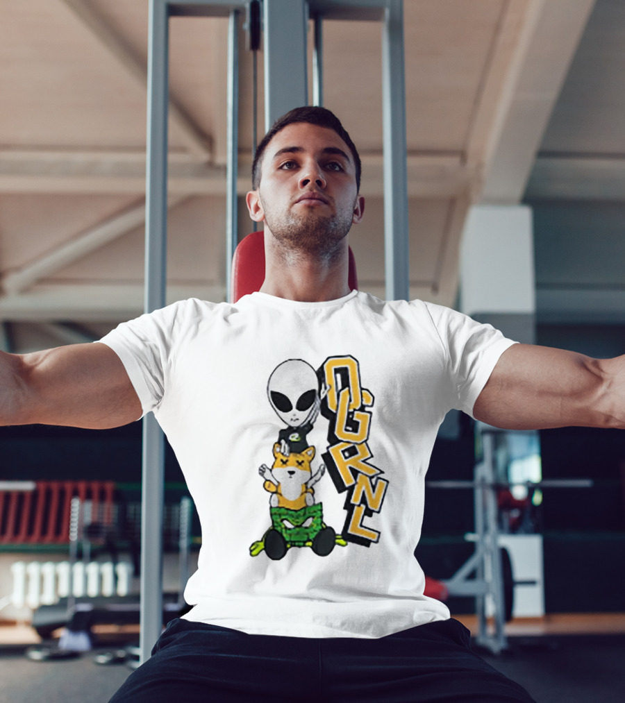 Rich And Lonely Alien With Bear OGRNL X Optic T-Shirt