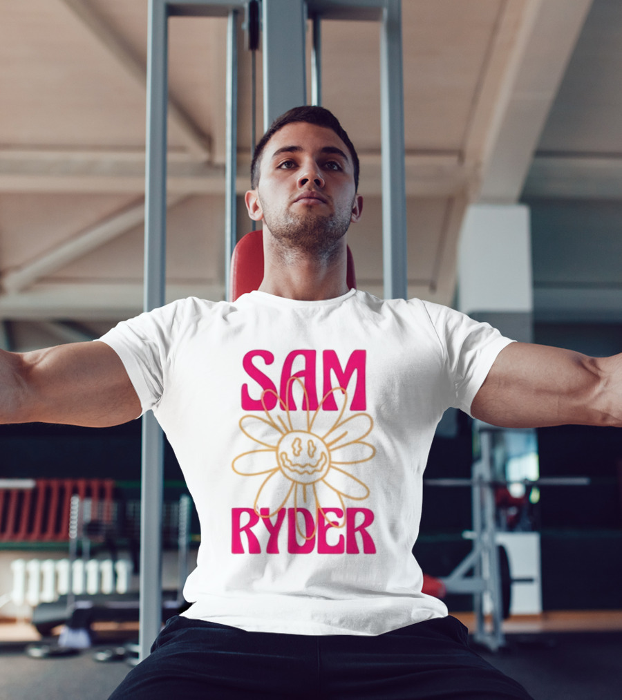 SAM RYDER Daisy Smiley Flower Pink Yellow T-Shirt