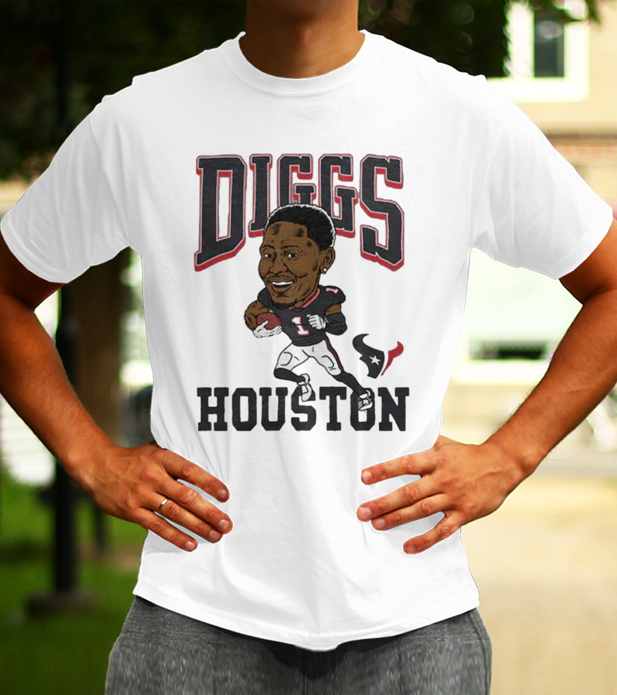 Diggs Houston Texans Football Player Caricature T-Shirt