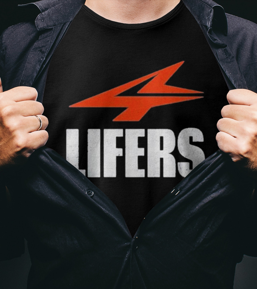 Druski 4Lifers 4 Lifers Red Lightning Bolt T-Shirt